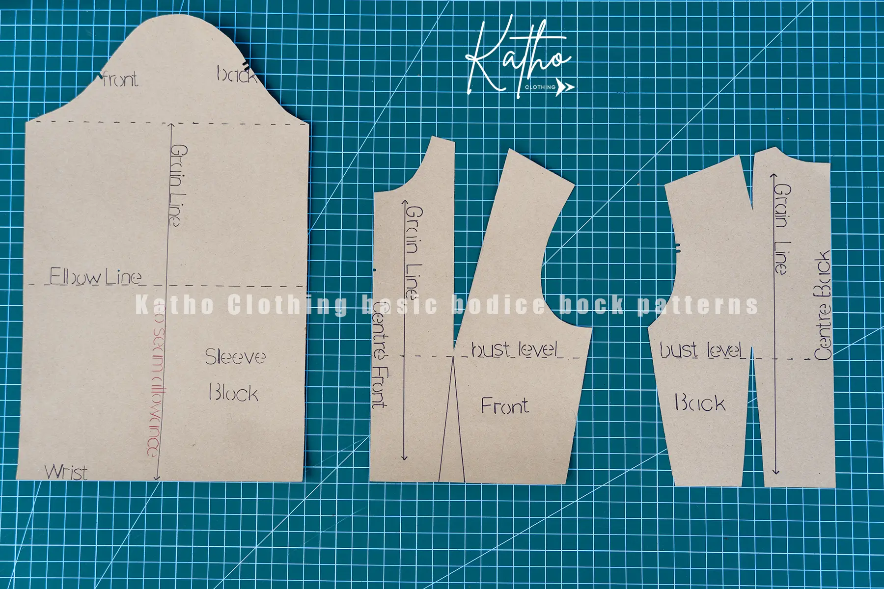 Basic Bodice block patterns - Katho Clothing Basic Bodice block patterns